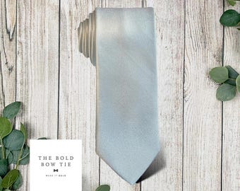 Dusty Blue Necktie, Wedding Groomsmen Tie