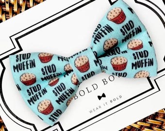 Stud Muffin Dog Bow Tie, Bow Tie for Dogs, Cats, Pets, Bowtie, Bow Ties, Dog Bow Tie, Dog Accessories, Dog Birthday Gift, Dog Lover Gift