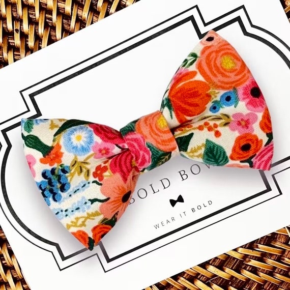Rifle Paper Co Dog Bow Tie, Floral Bow Tie for Dogs, Cats, Pets, Bowtie, Bow Ties, Boy Dog Bow Tie, Dog Accessories, Dog Birthday Gift