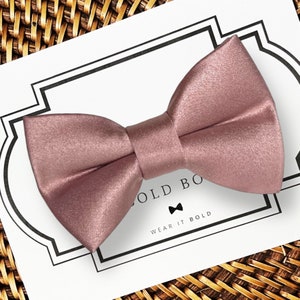 Rose Gold Dog Bow Tie for Dog Collar Dusty Rose Dog Bowtie Dog Accessories Gift for Pet Gift Dog Mom Dog Wedding Collar Dog Wedding Attire