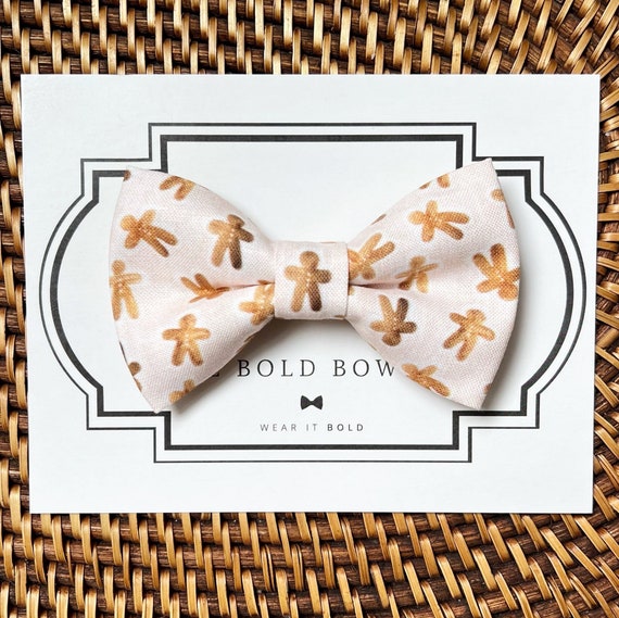 Gingerbread Christmas Dog Bow Tie or Cat Bow Tie, Dog Lover Gift, Dog Gift, Cat Bow Ties, Dog Bowtie, Dog Bowties, Dog Lover Gift, Dog Owner