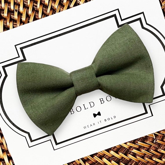 Olive Green Dog Bow Tie, Bowtie for Dogs, Cats, Pets, Dog Wedding Bow Tie, Cat Bow Tie, Dog Accessories, Dog Gift, Dog Lover Gift
