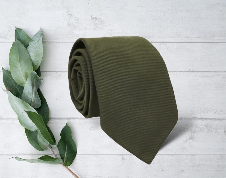 Olive Green necktie for men or women.