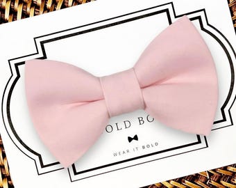 Pink Dog Bowtie Blush Pet Accessory | Cat Bow Tie | Dog Collar Accessory