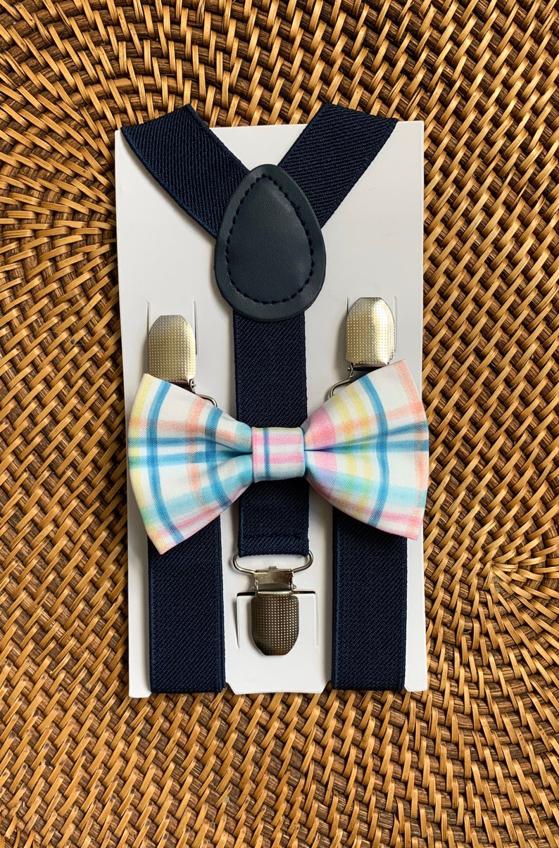Easter Plaid Bow Tie Pastel Bow Tie Pastel Plaid Bow Tie Etsy