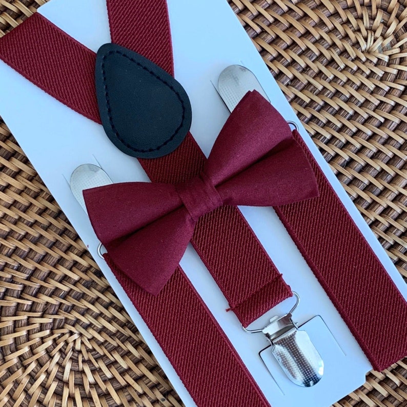 burgundy bow tie self tie
