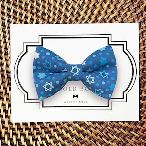 Hanukkah Dog Bow Tie, Jewish Bow Tie for Dogs, Cats, Pets, Bowtie, Bow Ties, Cat Bow Tie, Dog Accessories, Dog Apparel, Dog Clothes