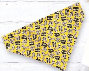 Squirrel Patrol - Over The Collar Pet Scarf | Small, Medium, Large, X-Large | Spring Accessory
