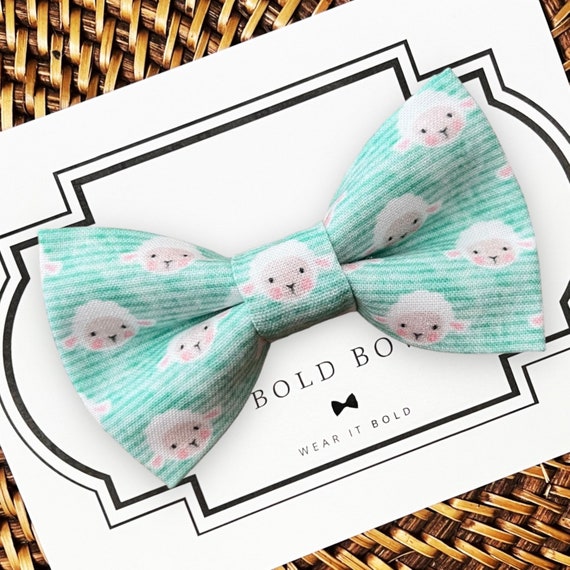 Easter Dog Bow Tie, Lambs Easter Bow Tie for Dogs, Cats, Pets, Bowtie, Spring Bow Tie, Dog Lover Gift, Dog Accessories, Dog Gift