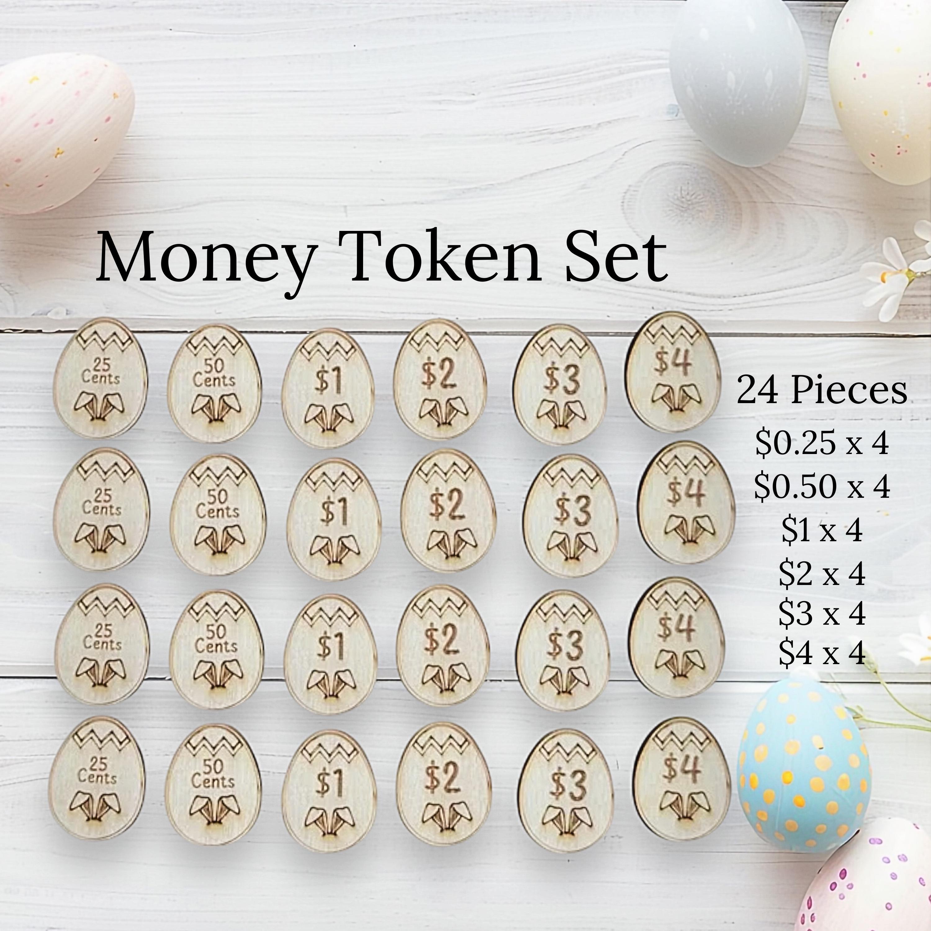 Easter Tokens for Easter Egg Filler, Easter Egg Tokens for Easter Egg Hunt for Kids, Easter Token Easter Basket Filler Easter Egg Stuffers