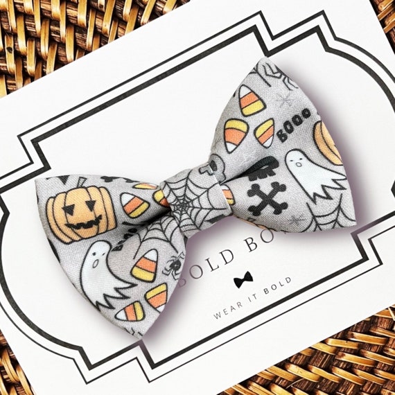 Halloween Dog Bow Tie & Cat Bow Tie, Bow Tie for Dog Collar and Cat Collar, Collar Bow Tie, Fall Dog Bowtie, Fall Bow Tie, Halloween Bow Tie