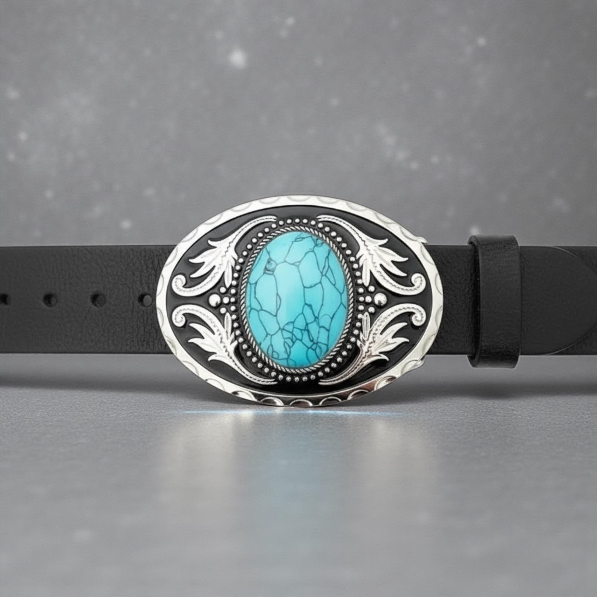 Amazon.com: Turquoise Western Cowboy Belt Buckle for Men  New Men Belt Buckle Western Cowboys Silver Rodeo Buffalo Ox Basin Turquoise Blue main image 1