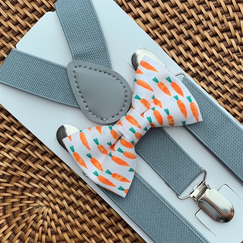 Easter Bow Tie Carrot Bow Tie Easter Outfit for Boys Bow Etsy