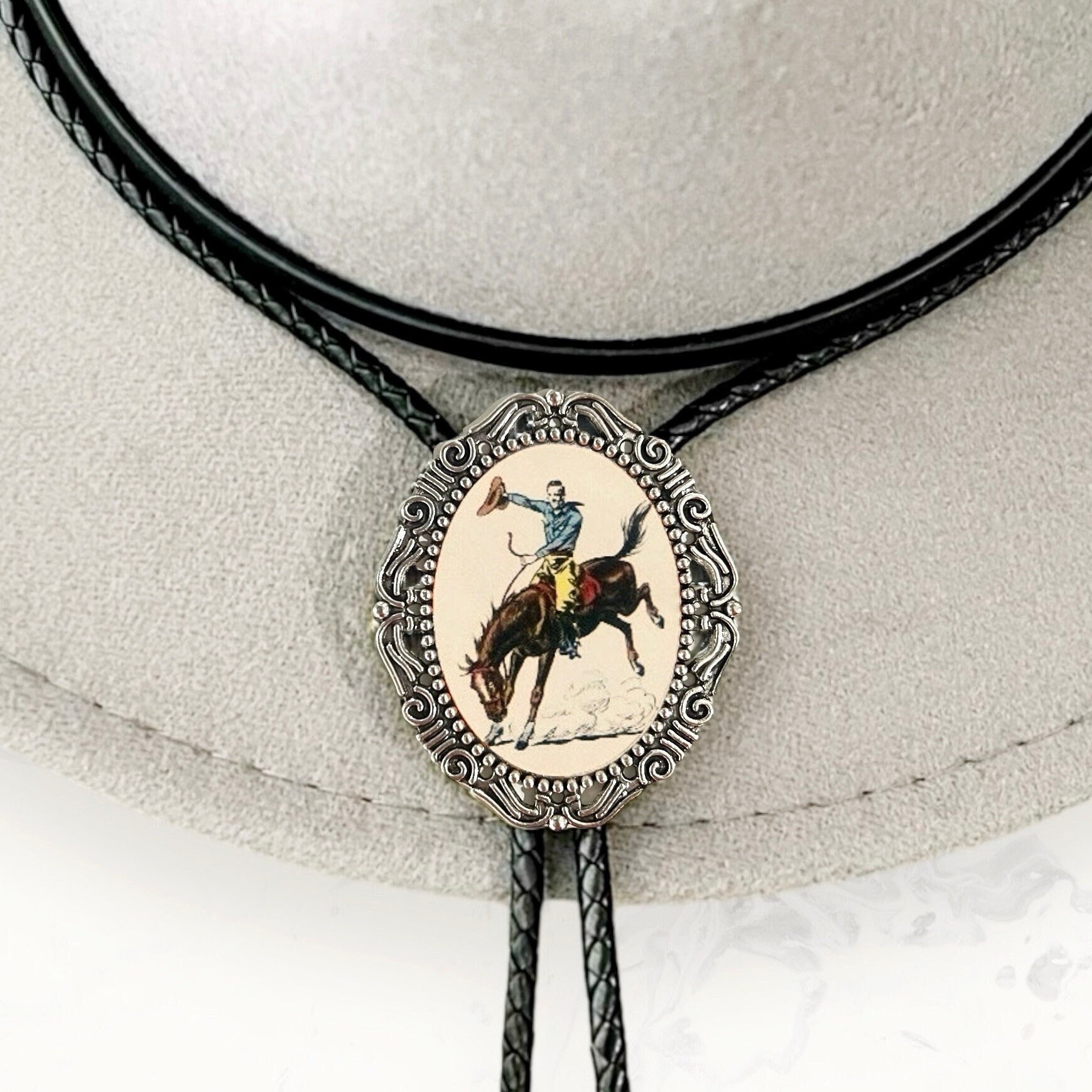 Cravate Cheval (Horse Necktie) - Qualité Premium - Noir - Neuf Sans étiquette - USA