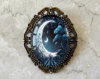Niebiańska broszka – wiktoriańska broszka z półksiężycem i gwiazdą