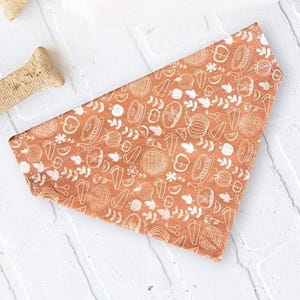 Orange Dog Bandana or Cat Bandana for Cute Thanksgiving Dog Bandana or Cat Pet Bandanas for Dog Accessories Fall Dog Bandana Dog Gift image 1