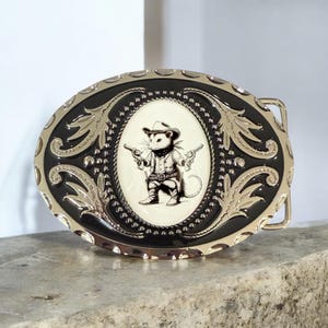 Belt Buckle Cowboy Accessory with Opossum, Western Belt Buckle for Western Fashion, Custom Belt Buckle Gifts for Him Anniversary Gift
