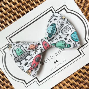 Outer Space Dog Bow Tie or Cat Bow Tie, Dog Bowties, Science Dog Lover Gift, Moon Dog Gift, Dog Wedding, Cat Bow Ties, Science Gift