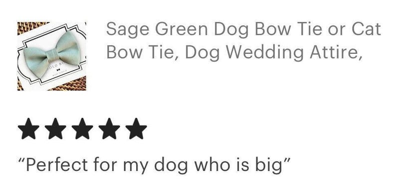 Sage Green Dog Bow Tie, Wedding Attire, Puppy Gift image 5