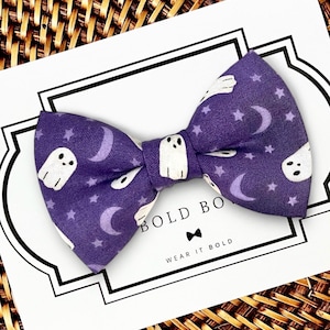Halloween Ghost Dog Bow Tie for Fall Dog Collar, Bow Tie for Puppy Collar, Collar Bow Tie, Dog bowtie, Cat Bow Tie, Dog Party,Dog Lover Gift