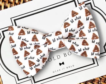 Funny Dog Bow Tie, Poop Emoji Bow Tie for Dogs, Cats, Pets, Bowtie, Bow Ties, Dog Bow Tie, Dog Accessories, Dog Birthday Gift, Dog Lover