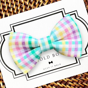 Easter Dog Bow Tie, Pink Blue Pastel Easter Bow Tie for Dogs, Cats, Pets, Bowtie, Spring Bow Tie, Dog Lover Gift, Dog Accessories, Dog Gift