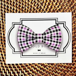 Halloween Dog Bow Tie and Cat Bow Tie, Gothic Wedding Bow Tie for Dog Collar, Dog Accessories, Dog Gift, Wedding, Dog Bowtie Purple & Black