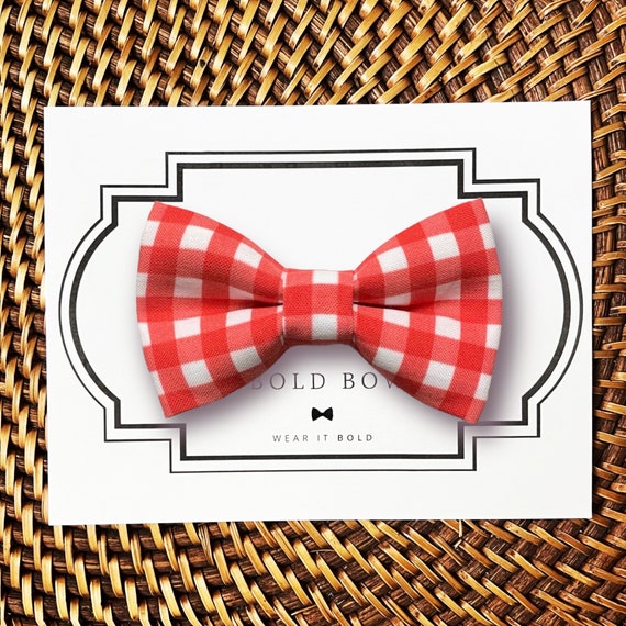 Red Gingham Dog Bow Tie, Bow Tie for Dogs, Cats, Pets, Bowtie, Bow Ties, Christmas Dog Bow Tie, Christmas Bow Tie, Cat Bow Tie, Accessories