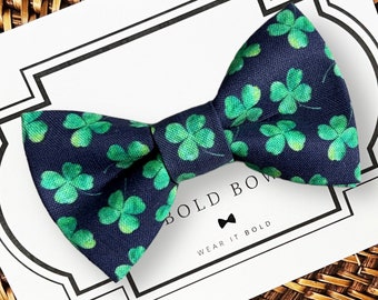 St Patricks Dog Bow Tie or Cat Bow Tie for Dog Collar or Cat Collar, Dog Bowtie, Green Navy Dog Accessories, Dog Bows, St Patricks Day,Irish