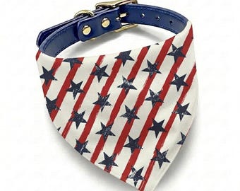 4th of July Dog Bandana Independence Day, USA Patriotic Pet Bandana Fourth of July, Red White Blue American Flag Pet Accessories