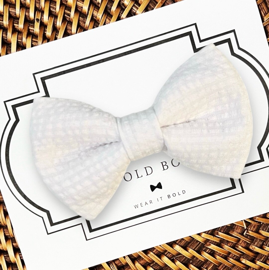 seersucker dog bow tie