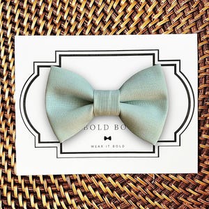Sage Green Dog Bow Tie, Wedding Attire, Puppy Gift image 2