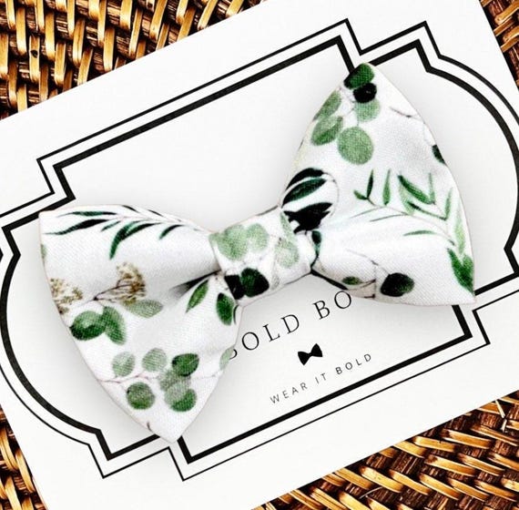 sage green dog bow tie