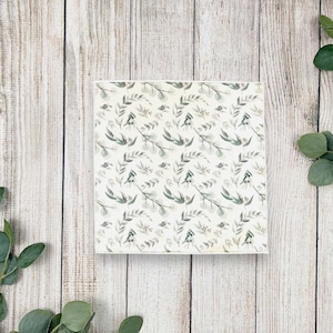Pocket Square in Dusty Sage Floral Print for Rustic Wedding Groomsmen Gift Pocket Squares Hanky, Floral Groomsman Gift Unique Gifts for Men