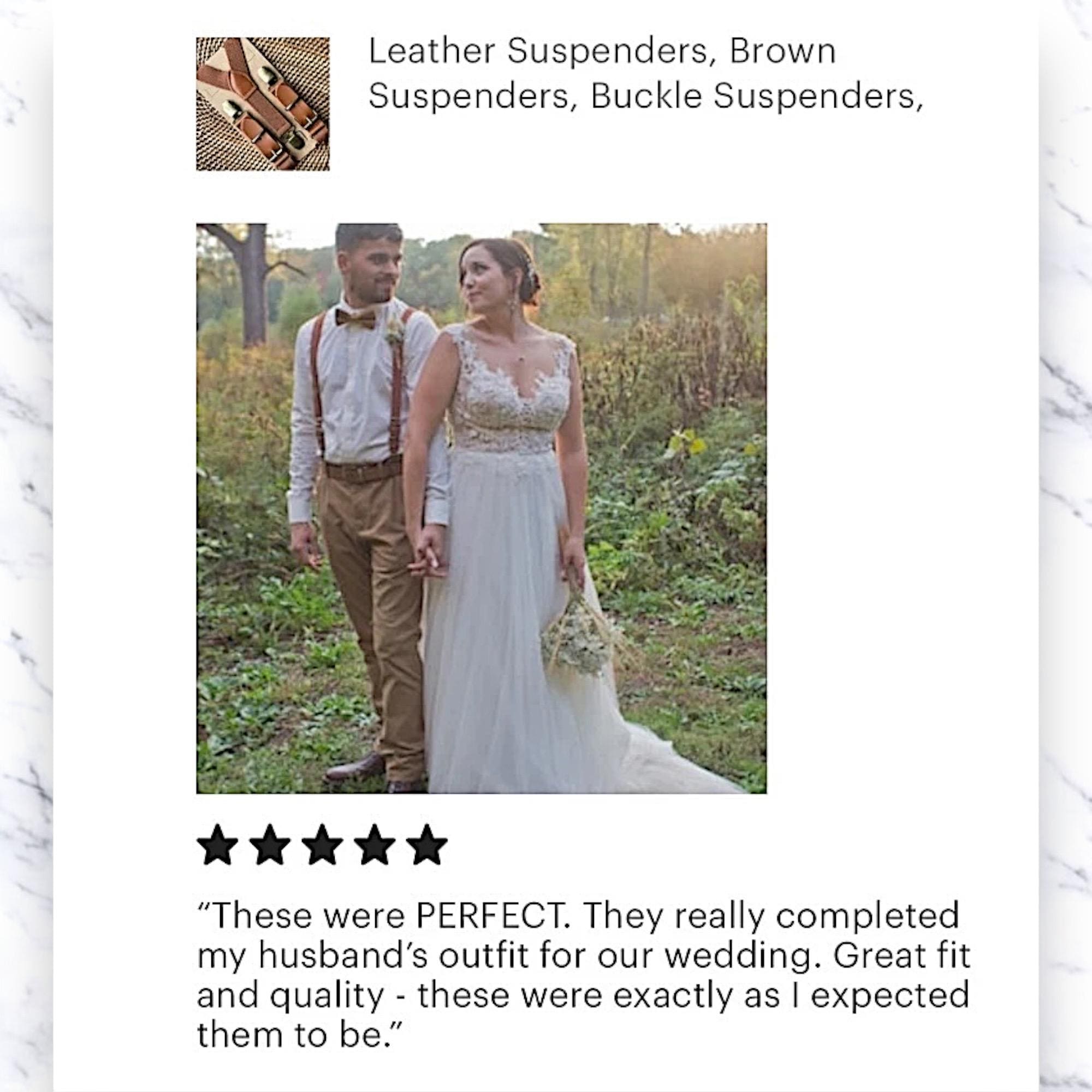 Groomsmen Cognac Brown Leather Suspenders for Men Rustic Wedding Ring Bearer Outfits Wedding Men Suspenders Boys Brown Suspenders for Women