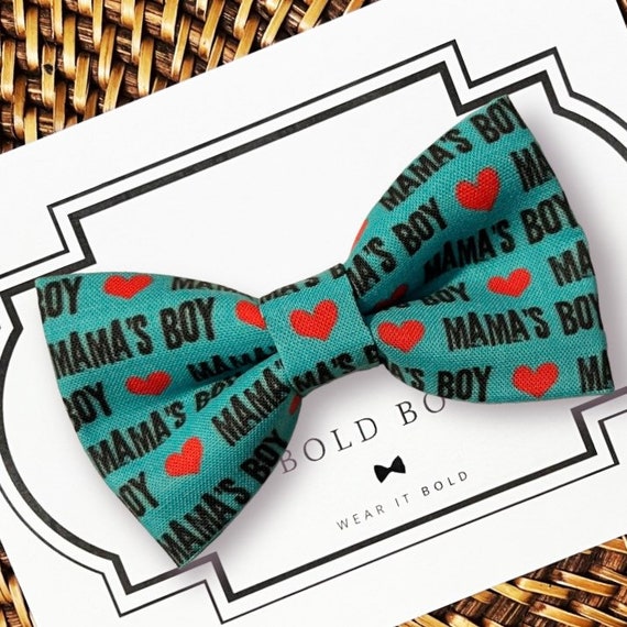 Mamas Boy Valentines Day Dog Bow Tie for Dog Collar, Dog Bowtie, Cat Bow Tie, Valentines Day Gift, Dog Gifts, Dog Gift, Valentines Gift