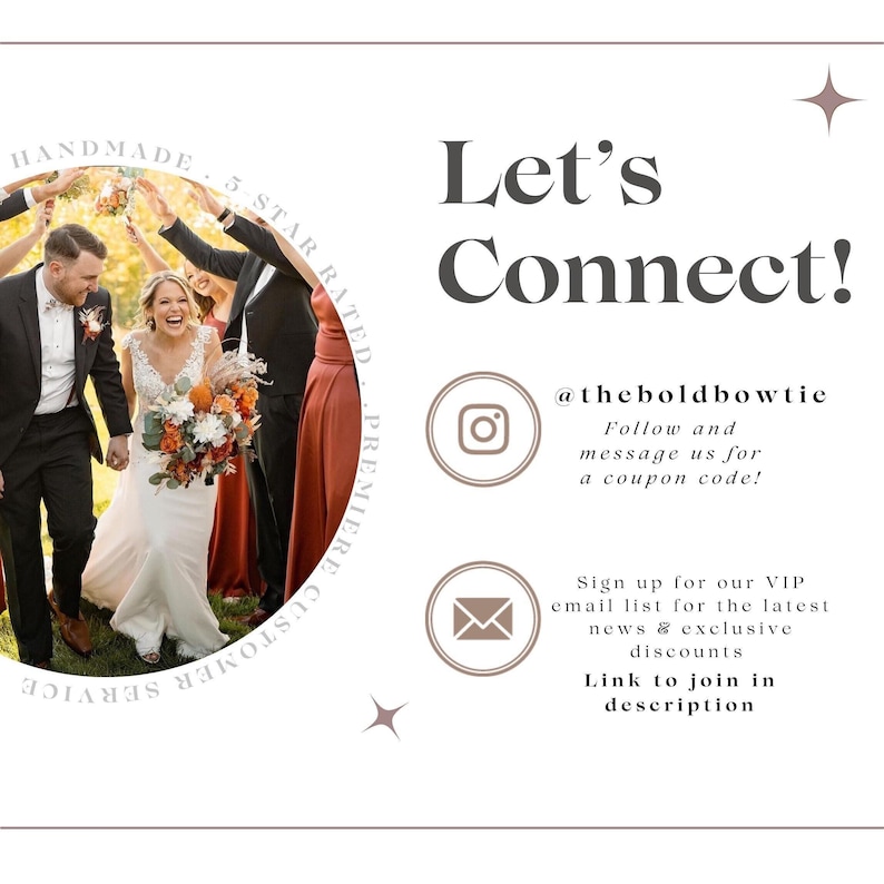 Let's Connect with The Bold Bow Tie: Instagram handle is @theboldbowtie