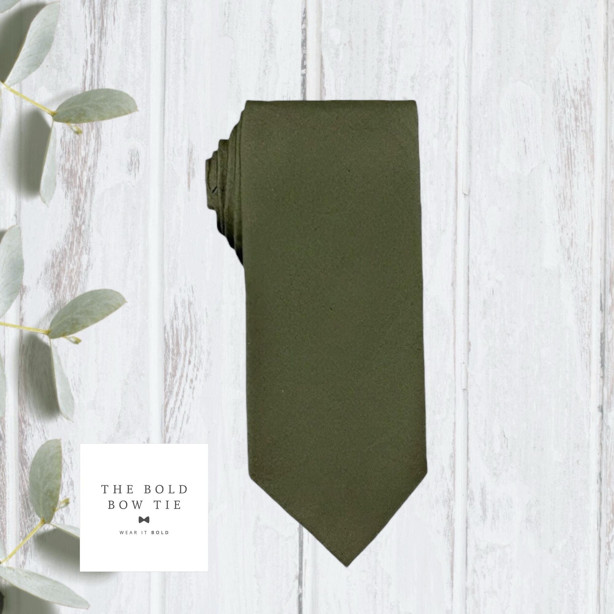 Olive Necktie for Weddings, Groomsman Gift, Groomsman Proposal, Olive Green Wedding, Olive Ties for Men, Groomsmen Gift, Neckties