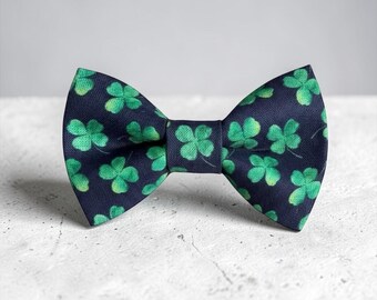 Męska muszka na Dzień Świętego Patryka – ręcznie robiona, gotowa muszka z koniczyny