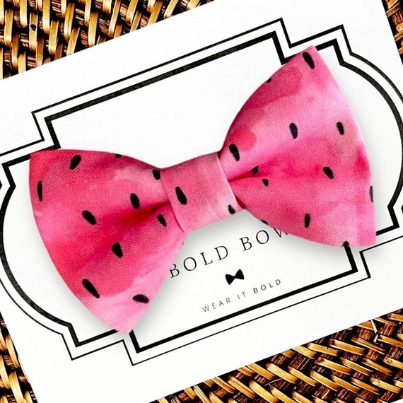 Summer Dog Bow Tie, Watermelon Bow Tie for Dogs, Pet Bow Ties, Large Dog Bow Tie, Dog Accessories, Dog Birthday Gift, Dog Lover, Dog Gift