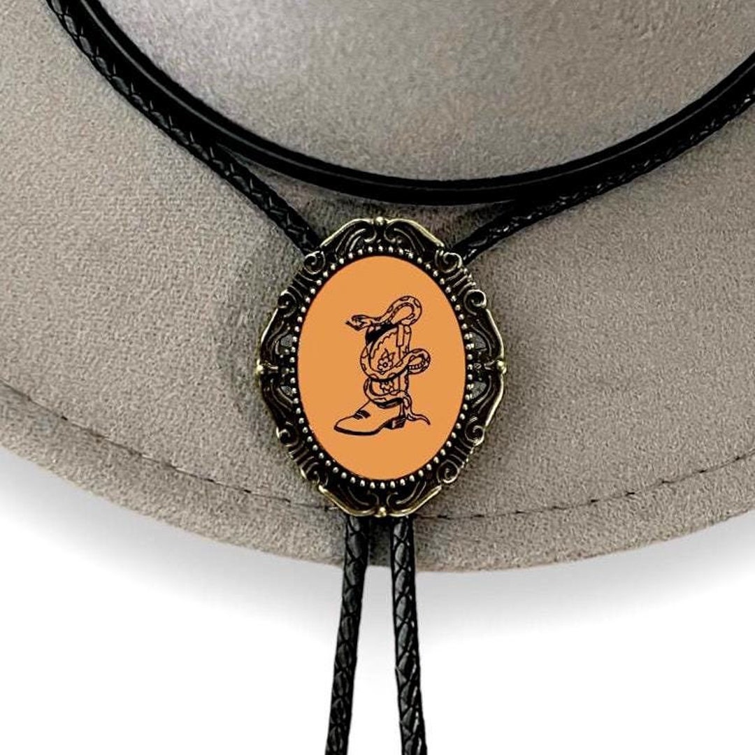 Western String Bolo Tie With Snake Country Western Cowboy Tie, Western String Tie ...