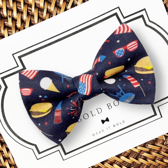 Fourth of July Dog Bow Tie, USA, 4th of July Bow Tie for Dogs, Cat Bow Tie, Cookout, 4th of July Party, Bowtie, Dog Accessories, Dog Gift