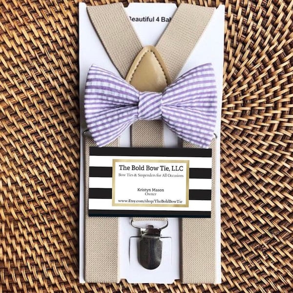 Lavender Bow Tie for Easter Outfit, Lavender Seersucker Bow Tie, Boys Bow Tie, Purple Bow Tie, Baby Bow Tie, Toddler Bow Tie, Mens Bow Tie