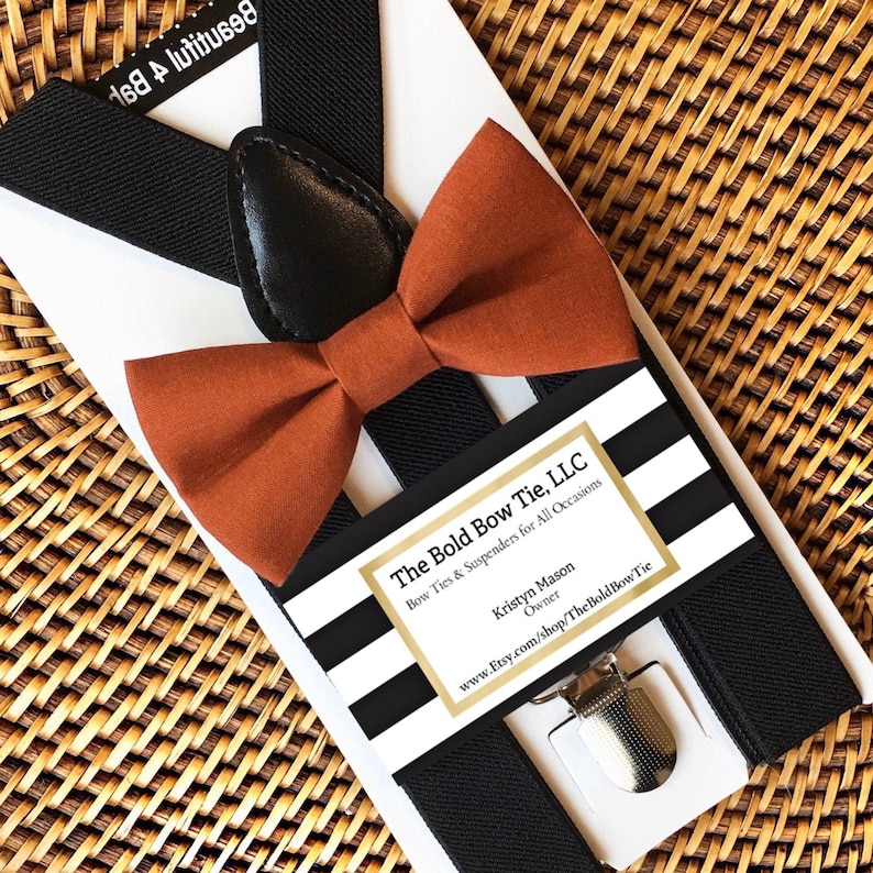 Burnt Orange Bow Tie Baby Bow Tie Orange Bow Tie Toddler Etsy