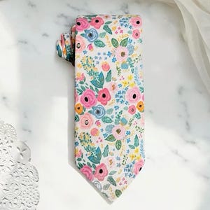 Floral Ties for Men, Mens Ties for Groomsmen and Wedding, Tie for Mens Fashion Necktie