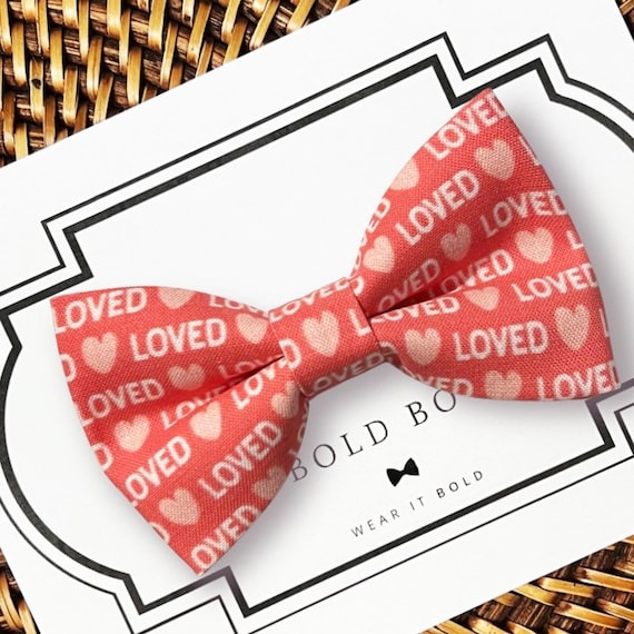 Valentines Day Dog Bow Tie for Dog Collar, Dog Bowtie, Cat Bow Tie, Valentines Day Gift, Dog Gifts, Dog Gift, Valentines Gift