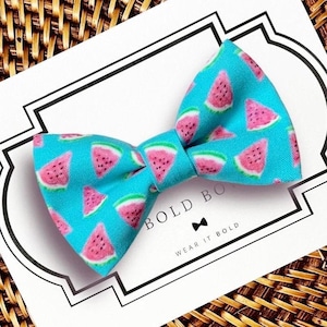 Summer Watermelon Dog Bow Tie, Blue Bow Tie for Dogs, Cats, Bow Ties, Dog Bow Tie, Dog Accessories, Dog Birthday Gift, Dog Lover Gift