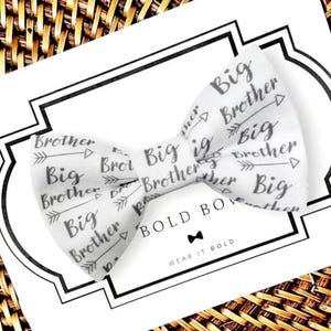 Big Brother Dog Bow Tie New Baby Birth Announcement, Newborn Dog Gift for Pet Lovers, Baby Shower New Parent Gifts for Dog Lovers