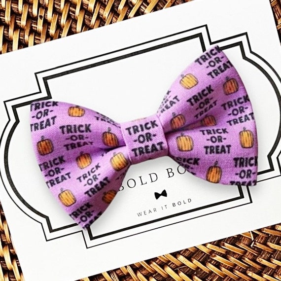 Purple Halloween Dog Bow Tie & Cat Bow Tie, Bow Tie for Dog Collar and Cat Collar, Bow Tie, Dog Accessories, Dog Lover Gift, Dog Party