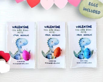 Dinosaur Valentine Card, Dinomite Dinosaur Valentines for Boys Kids, Egg Hatching Dinosaur Valentines Day Class Classroom Non Candy Printed
